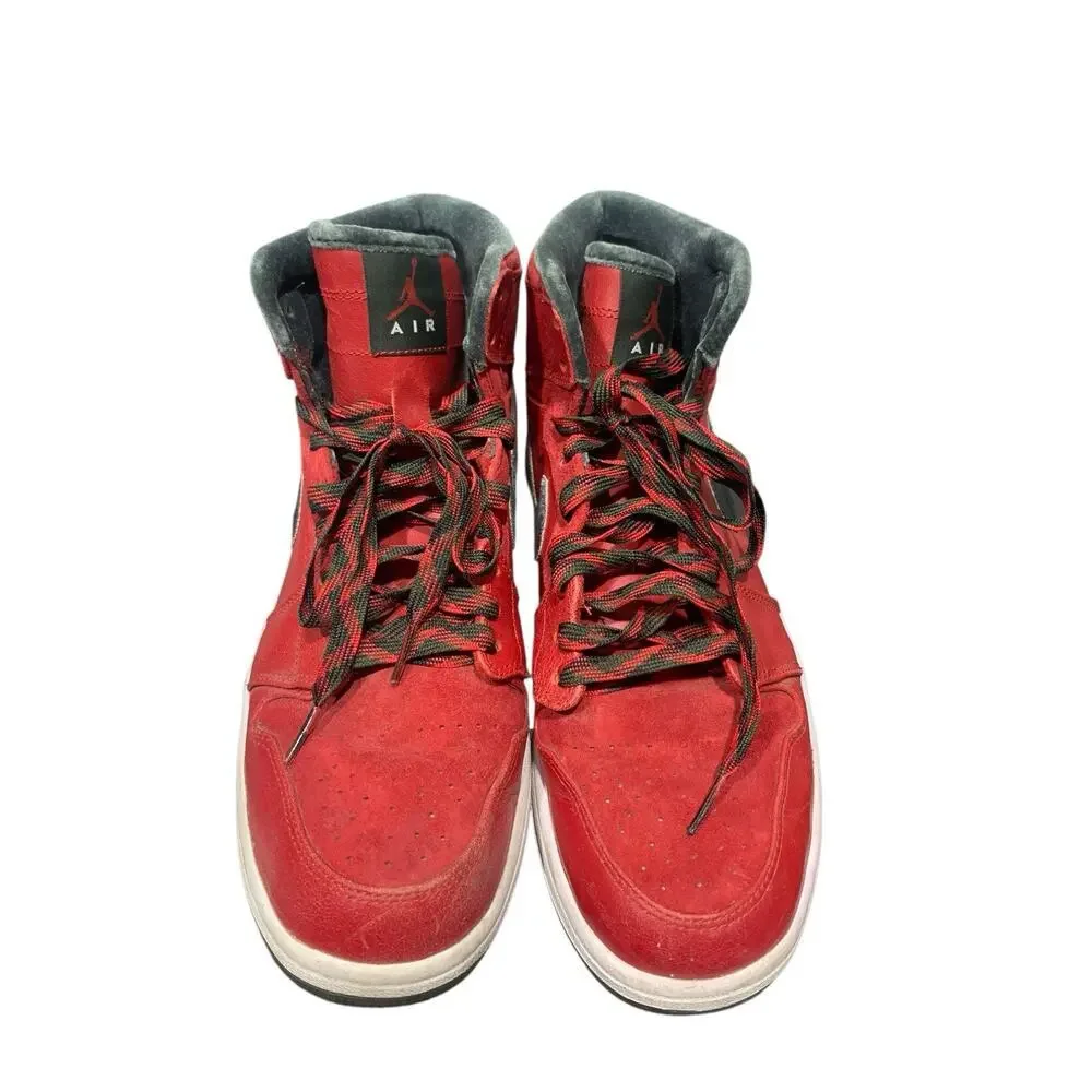 AIR Jordan 1 Retro hightop‎ RED and FOREST GREEN sz 11.5